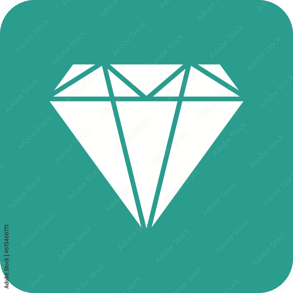 Diamond Line Color Icon Diamond Line Color Icon