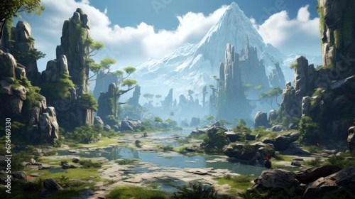 Investigate the intersection of game world design and technical constraints in creating stunning landscapes