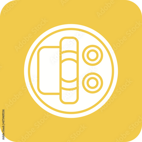 Masala Dosa Line Color Icon