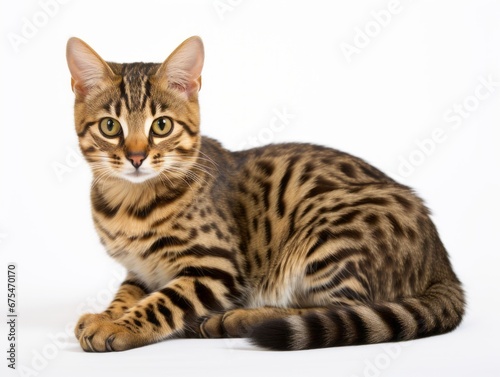 awesome epic photo of cat on white background national geographic style