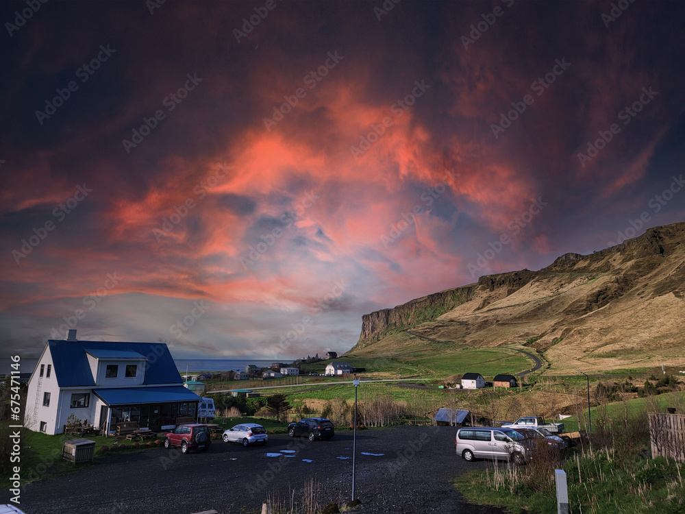 sunset in Iceland sunset in Iceland