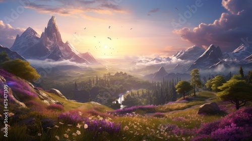 Fantasy landscape art and its profound impact on player engagement and emotional connection to the magical game world photo