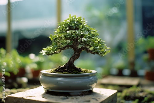 bonsai tree in a garden