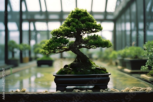 bonsai tree in a garden