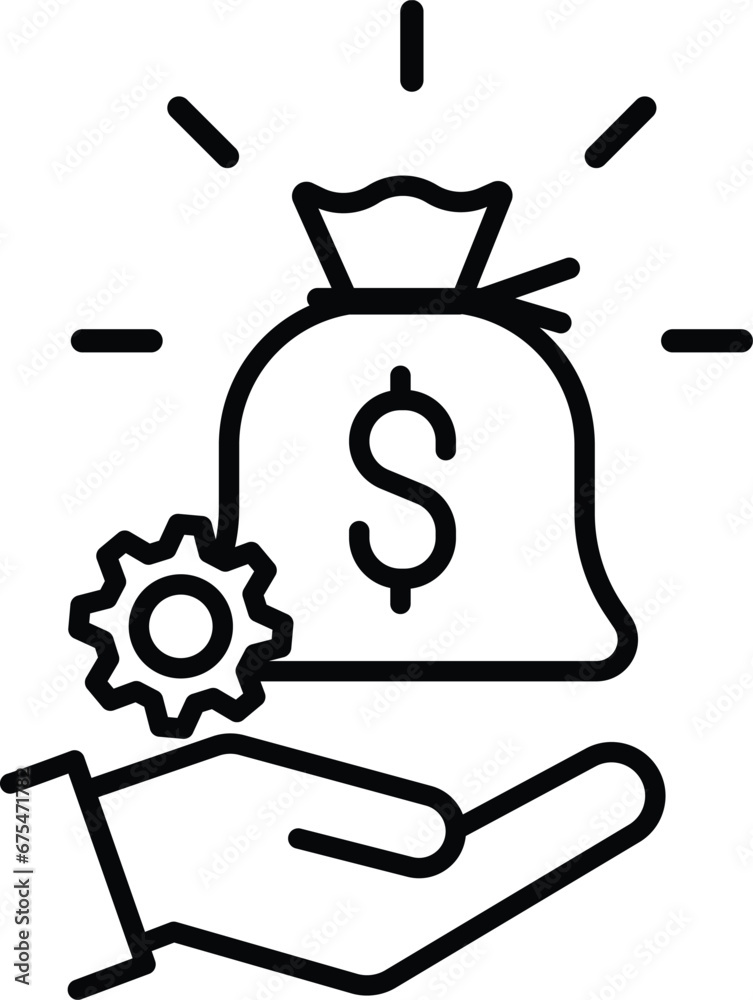 sources of capital for business and financial management icon sources of capital for business and financial management icon