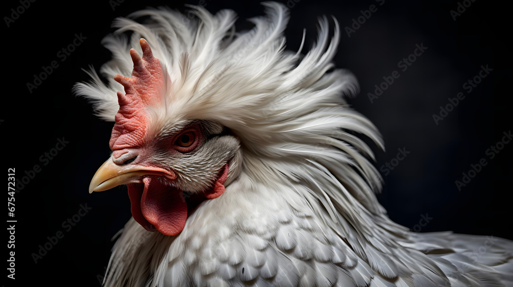 Frizzle Chicken, Feathered Flair of the Coop, Generative AI