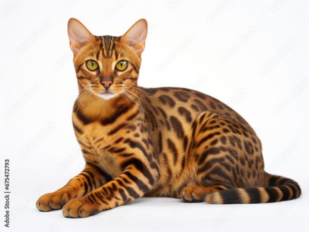 awesome epic photo of cat on white background national geographic style