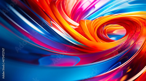 Abstract swirl of colors blending into a vibrant background