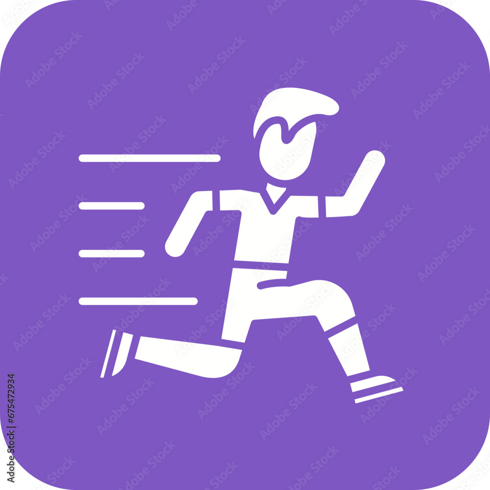 Running Person Line Color Icon Running Person Line Color Icon