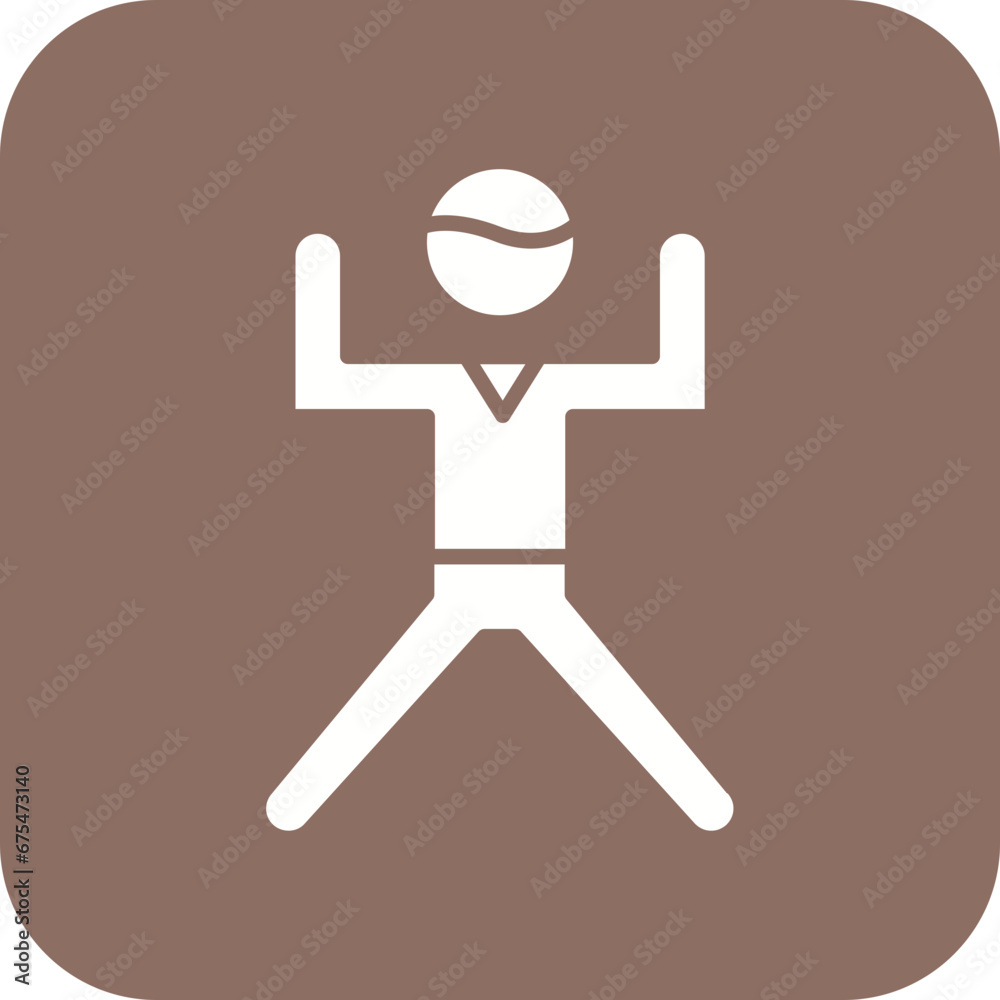 Person Exercising Line Color Icon Person Exercising Line Color Icon