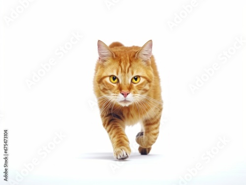awesome epic photo of cat on white background national geographic style © Lukas
