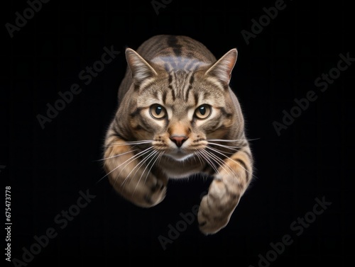 awesome epic photo of cat on white background national geographic style © Lukas