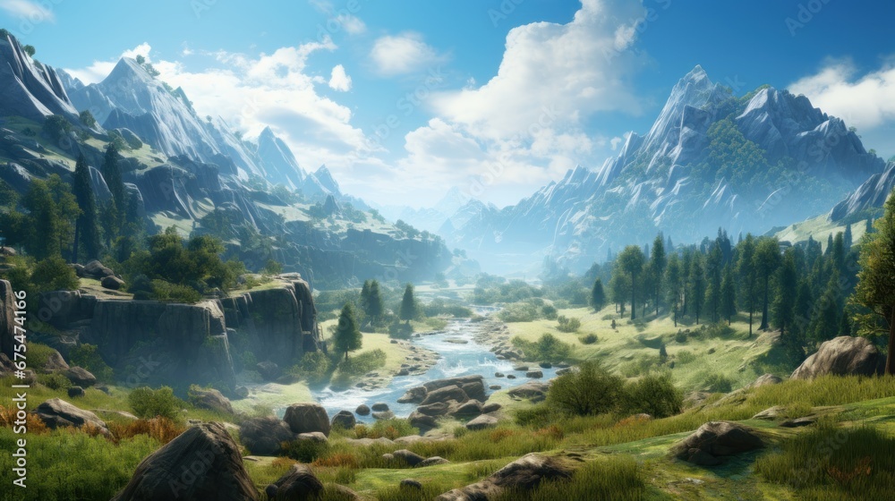 Breathtaking landscapes in creating immersive and visually stunning game worlds