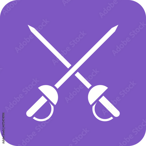 Fencing Line Color Icon