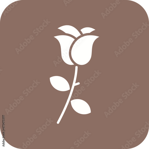 Rose Line Color Icon