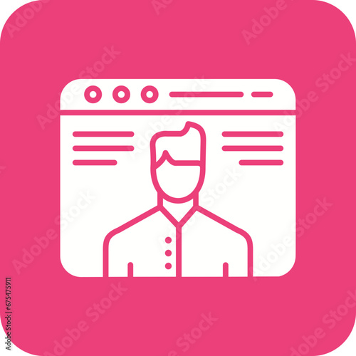 Page Visitors Line Color Icon