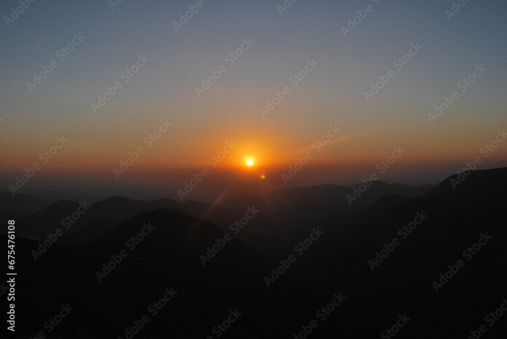 Sunset on a mountain's view point in India. Maharashtra State. Wildlife. Sunset on a mountain's view point in India. Maharashtra State. Wildlife.
