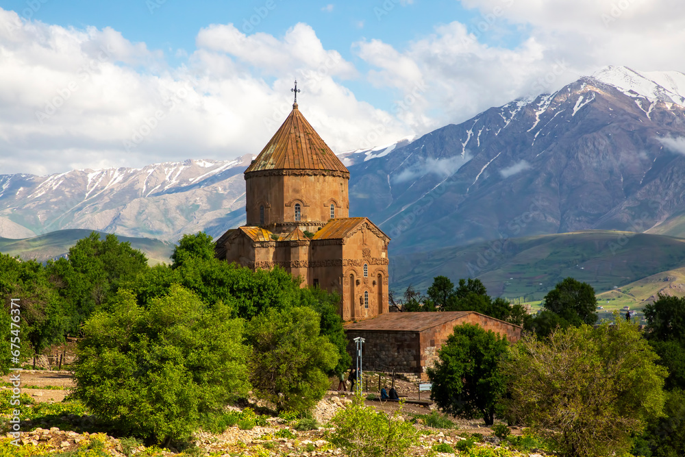 Akdamar Island in Van Lake. The Armenian Cathedral Church of the Holy Cross - Akdamar - Ahtamara - Turkey