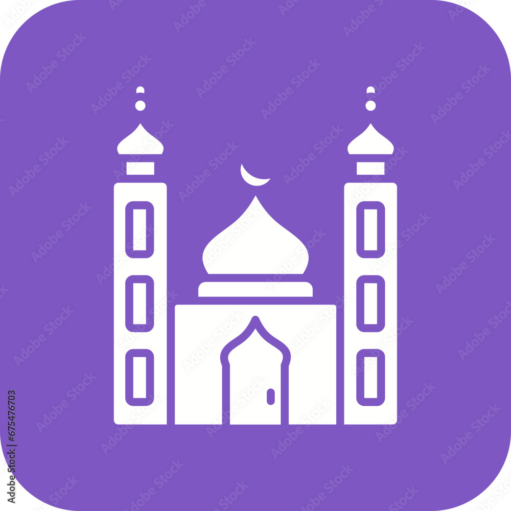 Small Mosque Line Color Icon