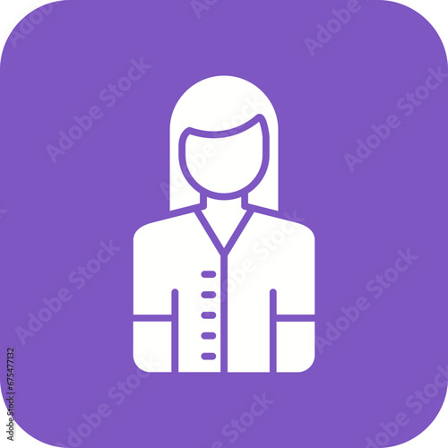 Female Patient Line Color Icon