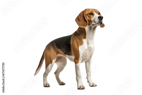 Beagle dog isolated on transparent background. Concept of pet.