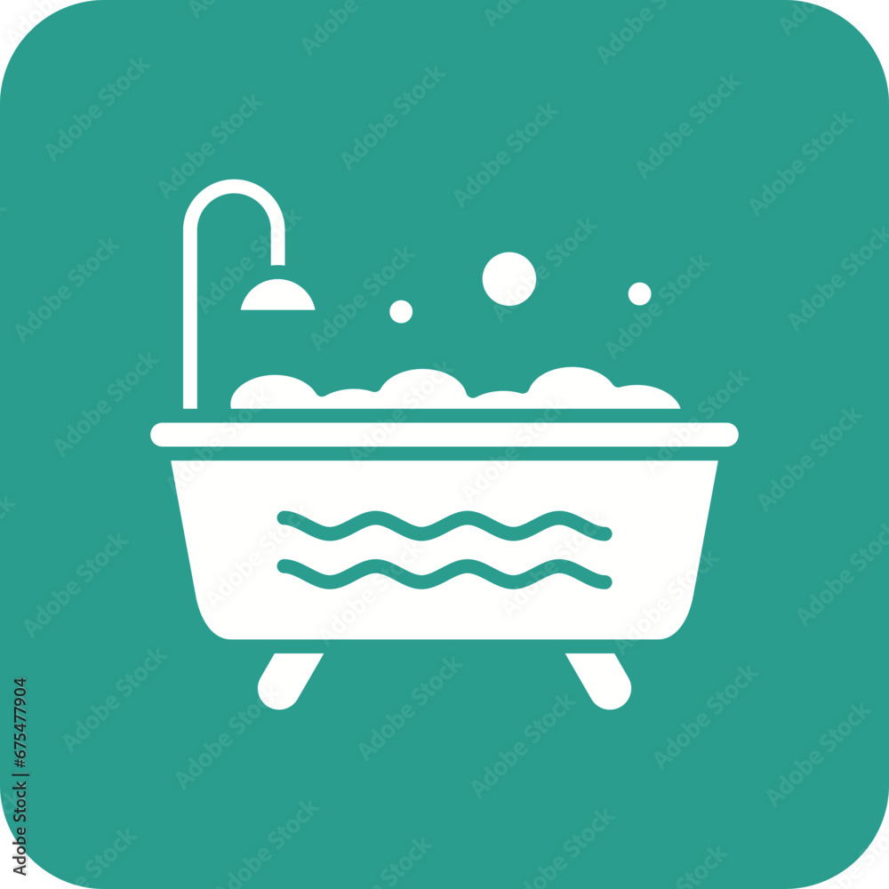 Bathtub Line Color Icon