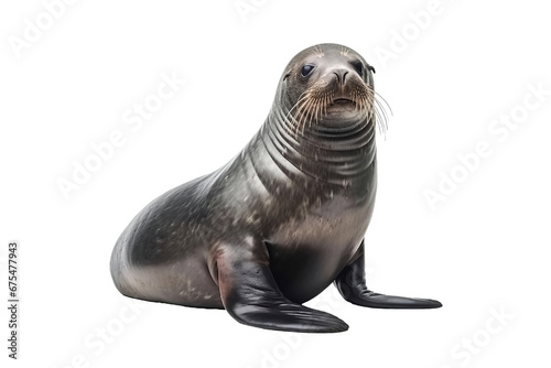 Seal isolated on transparent background. Concept of animals.
