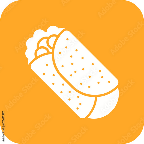 Burrito Line Color Icon photo