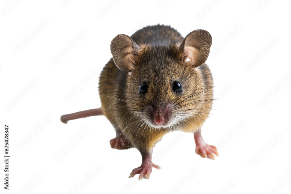 Mouse isolated on transparent background. Concept of animals.