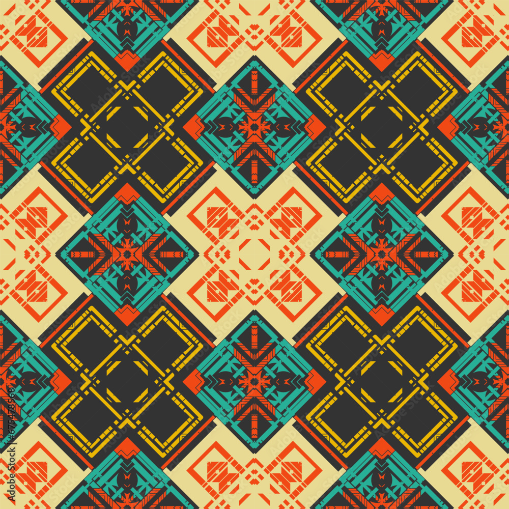 Seamless diagonal pattern in old typographic style with stylized crosses. Restrained retro palette. Vector illustration Seamless diagonal pattern in old typographic style with stylized crosses. Restrained retro palette. Vector illustration