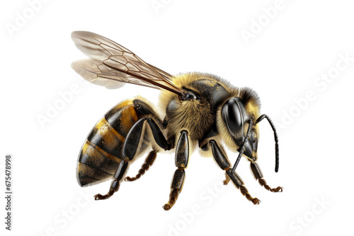 Bee isolated on transparent background. Concept of animals. © The Imaginary Stock