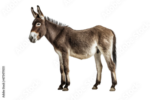 Donkey isolated on transparent background. Concept of animals. © The Imaginary Stock