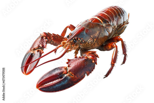 Lobster isolated on transparent background. Concept of animals.