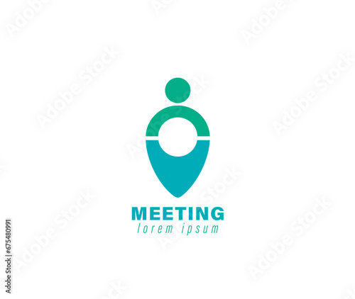 People Location Person Pin Map Human Find Internet Place Gps Logo Design