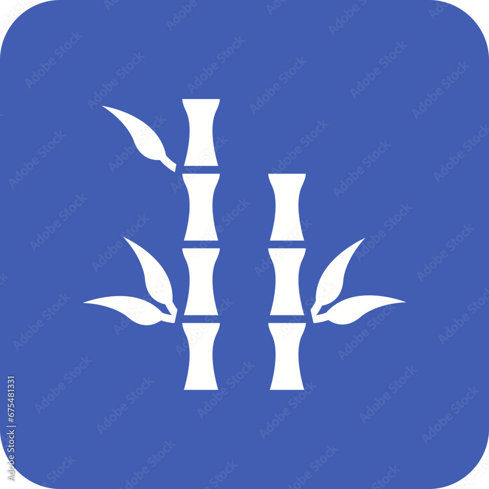 Bamboo Line Color Icon Bamboo Line Color Icon