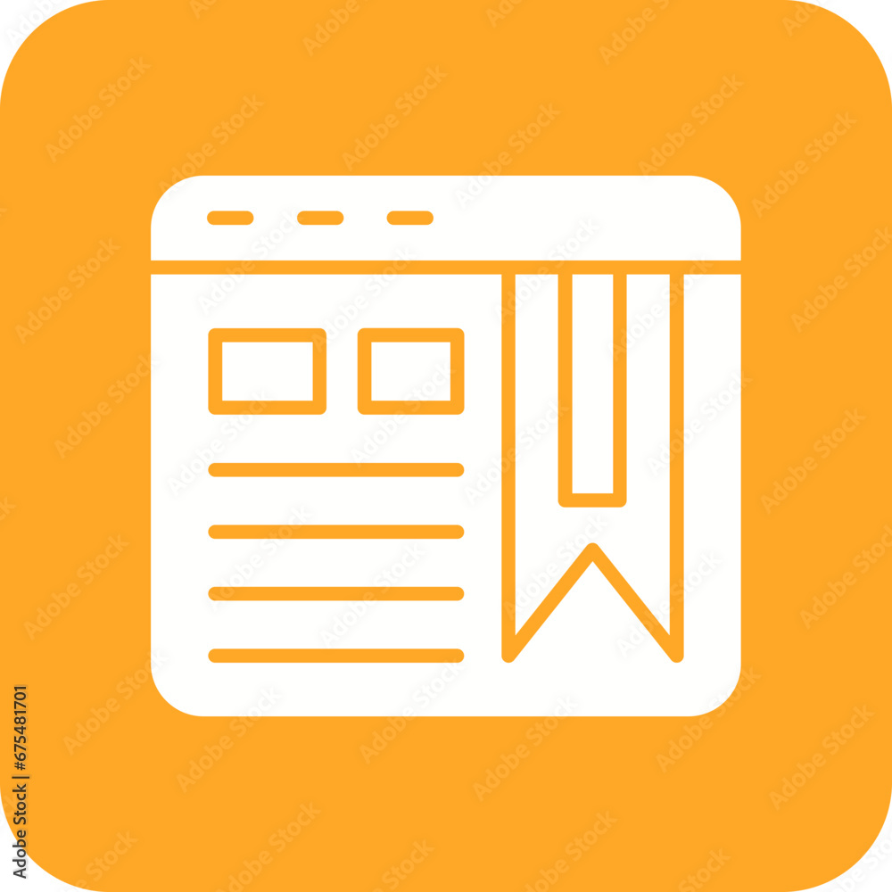 Boomark Page Line Color Icon