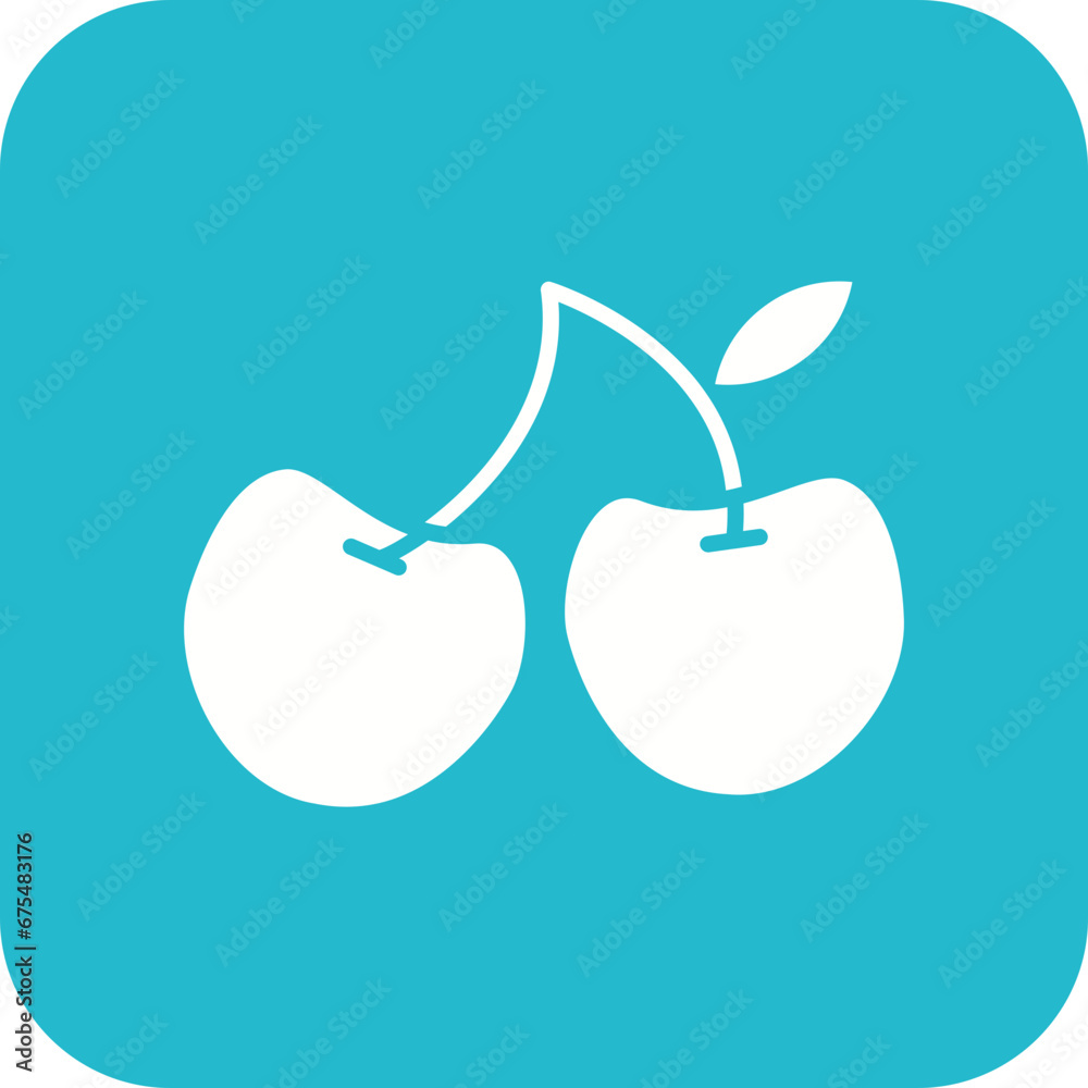 Cherry Line Color Icon Cherry Line Color Icon
