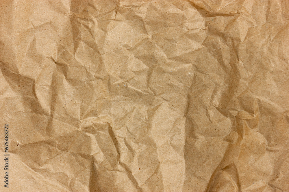 Obraz premium The texture of crumpled paper. Crumpled waxed paper.