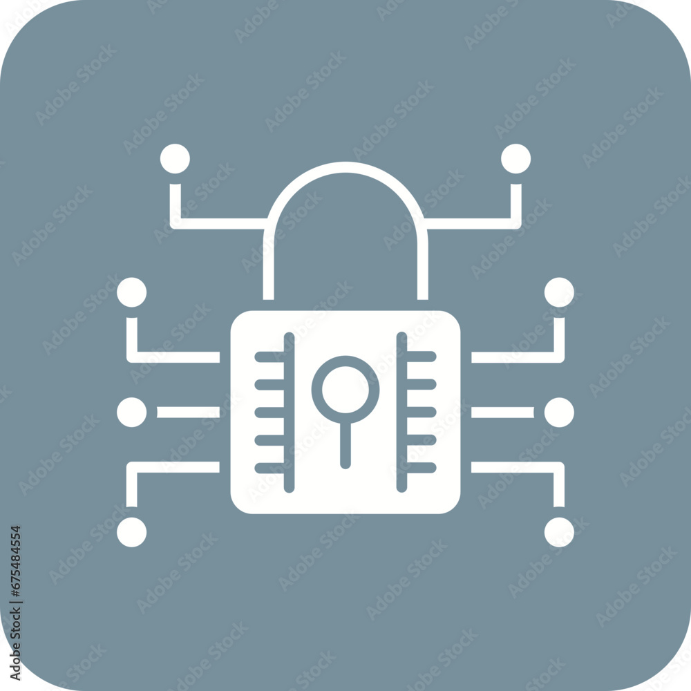 Data Encryption Line Color Icon Data Encryption Line Color Icon