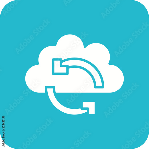 Cloud Sync Line Color Icon