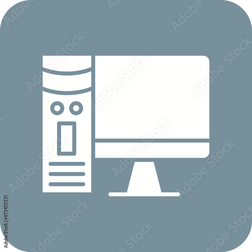 Workstation Line Color Icon