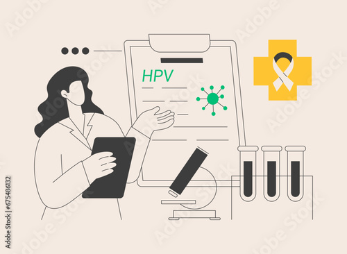 Risk factors for HPV abstract concept vector illustration.