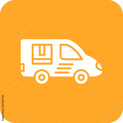 Delivery Van Line Color Icon