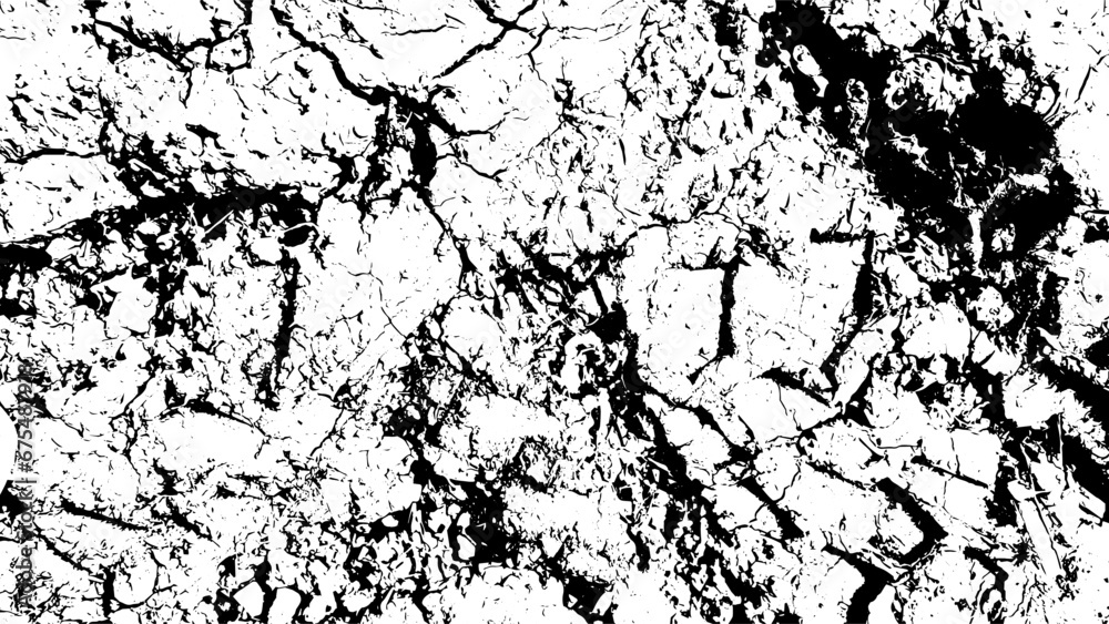 Fototapeta premium Rustic grunge vector texture with grain and stains. Abstract noise background. Weathered surface. Dirty and damaged. Detailed rough backdrop. Vector graphic illustration with transparent white. EPS10.
