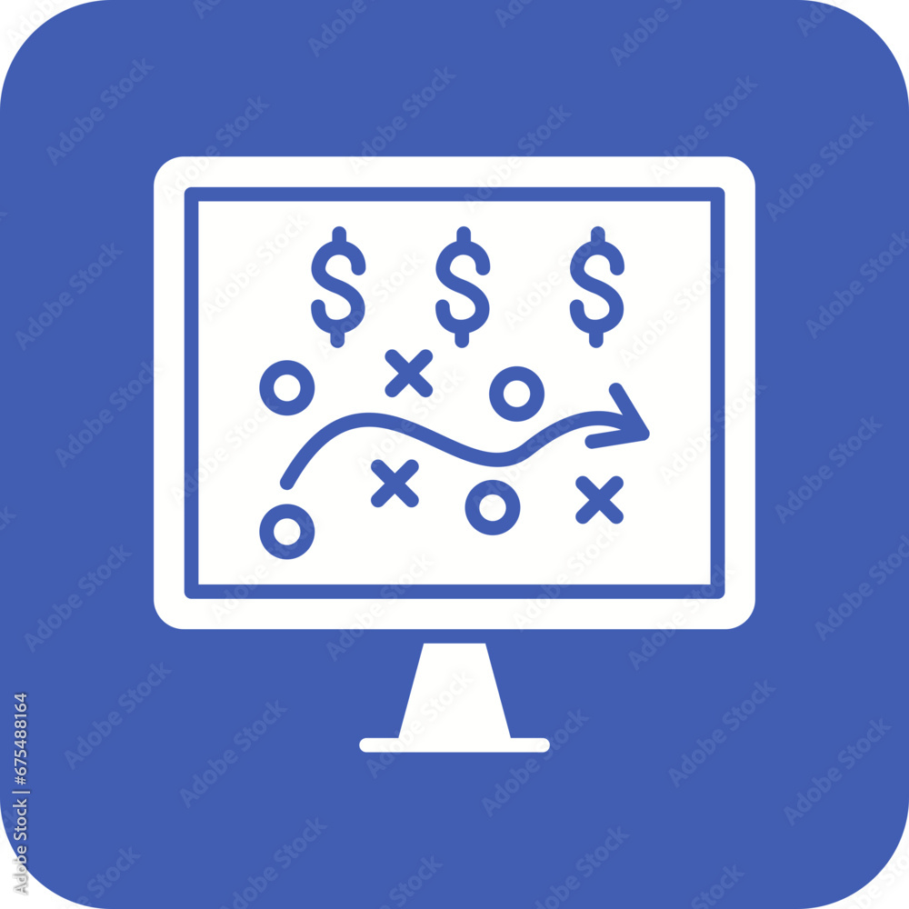 Strategy Line Color Icon