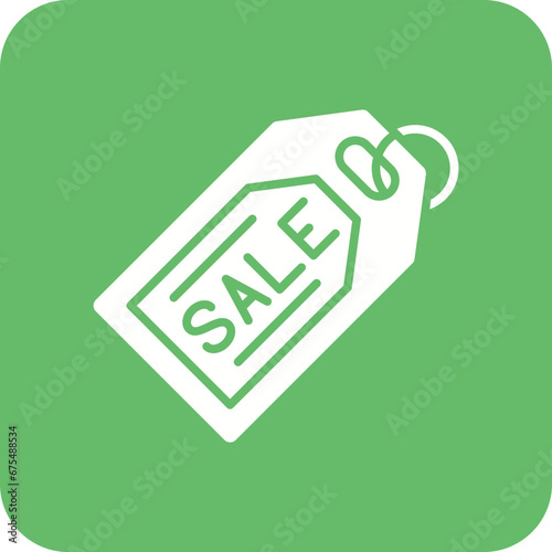Sale Tag Line Color Icon