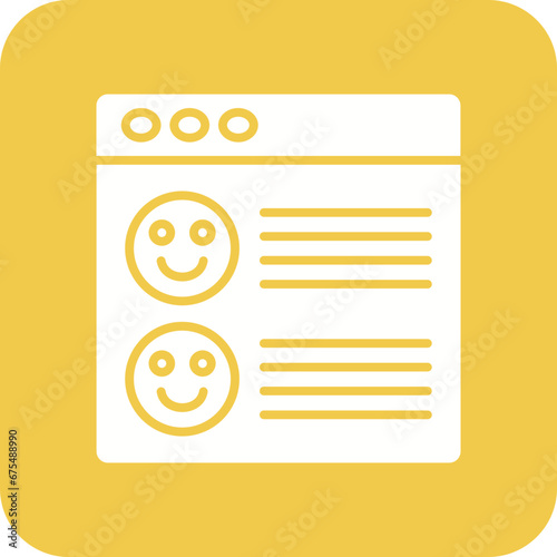 Positive Review Line Color Icon