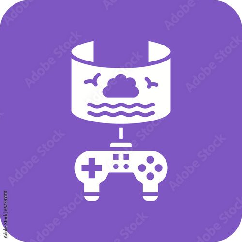 Vr Gaming Line Color Icon
