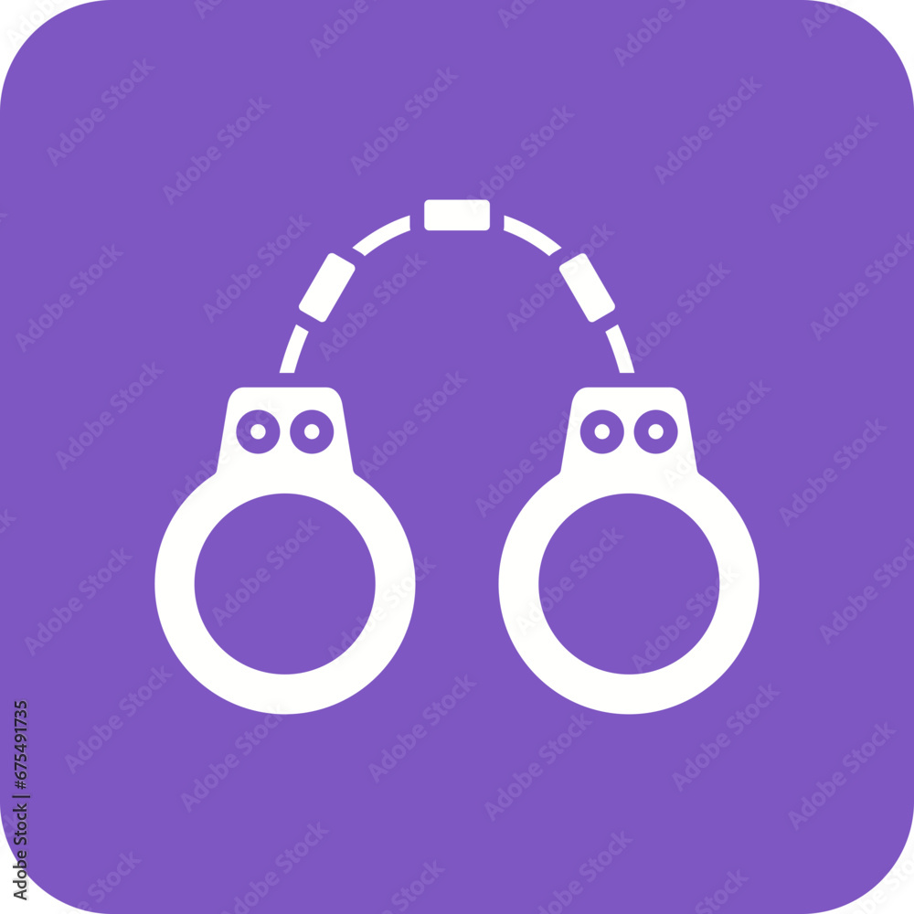 Handcuffs Line Color Icon Handcuffs Line Color Icon