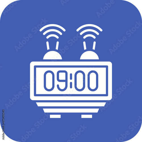 Smart Clock Line Color Icon